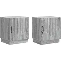 vidaXL Nachtkastje 2 pcs Grijs Sonoma 43 x 34,5 x 47 cm Bewerkt hout