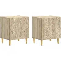 vidaXL Nachtkastje 2 st Sonoma Eiken 43 x 34,5 x 50 cm Bewerkt hout