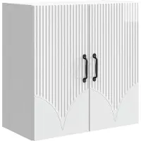vidaXL Wandkast Hoogglans Wit 59 x 31 x 60 cm Bewerkt hout