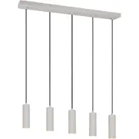 TRIO SOKA - Hanglamp - Grijs warm - excl. 5x GU10 5 W - Plafondbevestiging - In hoogte verstelbaar