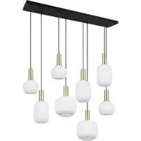 TRIO Eetkamer hanglamp Diva 8-lichts - wit glas