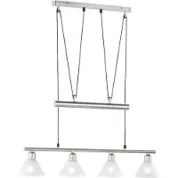 TRIO Moderne Hanglamp Series 3751 4-lichts nikkel mat