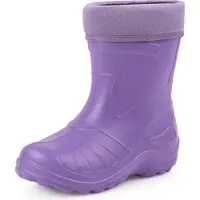 Ladeheid LA-KL-050 Kinder Regenlaarzen - Rubber - met Binnenschoen - EVA - Wasbare Binnenschoen - Violet - 23
