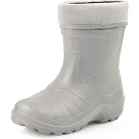 Ladeheid LA-KL-050 Kinder Regenlaarzen - Rubber - met Binnenschoen - EVA - Wasbare Binnenschoen - Grijs - 24