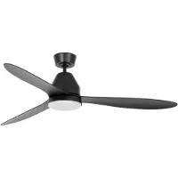 Beacon Lighting Whitehaven plafondventilator met verlichting, zwart, stil - Beacon , Whitehaven, dimbare, Zwart, Woonkamer, Kunststof, Modern