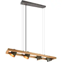 TRIO Leuchten hanglamp Bell, 4-licht, antiek nikkel