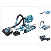 Makita DCL 184 RT1 Accu hoover 18 V 54 mbar 0,5 l + 1x accu 5,0 Ah + lader, Stofzuiger