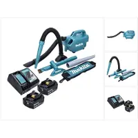 Makita DCL 184 RF Accuzuiger 18 V 54 mbar 0,5 l + 2x accu 3,0 Ah + lader, Stofzuiger
