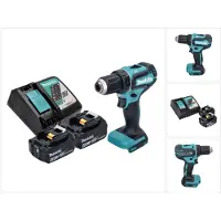 Makita DDF 485 RM accuboormachine 18 V 50 Nm Borstelloos + 2x accu 4.0 Ah + lader (Oplaadbare batterij)