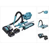 Makita DCL 184 RM Accu hoover 18 V 54 mbar 0,5 l + 2x accu 4,0 Ah + lader, Stofzuiger