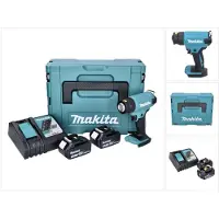 Makita DHG 180 RMJ Accu Heteluchtpistool 18 V 550 °C + 2x Accu 4,0 Ah + Lader + Makpac