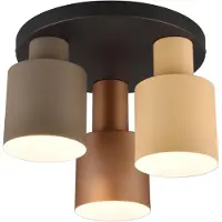TRIO Leuchten Plafondlamp Agudo 3 lichts Ø 30 cm zwart
