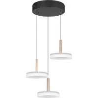 TRIO Glazen hanglamp Celeste, dimbaar, wit / opaal, Woon-/ Eetkamer, Glas, Modern, hanglamp
