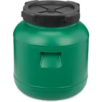 Garronda 10L Kunststof Trommel Met Deksel - Vat - HDPE - Voedselvat - Tuin Hobbock – Groen - GD-DOL-Barrel-Green