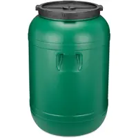 Garronda Regenton 120L kunststof vat levensmiddelcontainer van HDPE voor huis en tuin - GD-0078 Groen