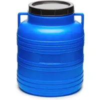 Garronda Regenton 30L kunststof vat levensmiddelcontainer van HDPE voor huis en tuin - GD-0078 Blauw
