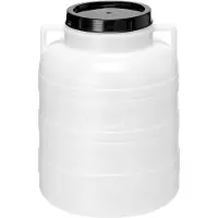 Garronda Regenton 40L kunststof vat levensmiddelcontainer van HDPE voor huis en tuin - GD-0078 Wit