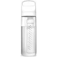 LifeStraw Go Polar White GO-650ML-WHT BPA-Free Plastic, waterfles met 2-stage filter, 650 ml