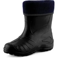 Ladeheid Kinder Regenlaarzen - Rubber - met Binnenschoen - EVA - Wasbare Binnenschoen - LA-KL-EVA-Kids - Zwart - 25