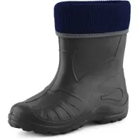Ladeheid Kinder Regenlaarzen - Rubber - met Binnenschoen - EVA - Wasbare Binnenschoen - LA-KL-EVA-Kids - Grafiet - 28