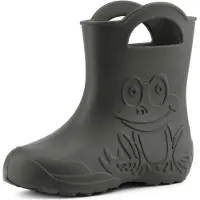 Ladeheid LA-CA-Frog Kinder Regenlaarzen - Rubber - Licht - EVA - Carbone - 32/33