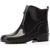 Ladeheid LA-LMG-930-Elke Dames Regenlaarzen - Rubber - Enkelhoogte - PVC - Waterdicht – Zwart2 – 41