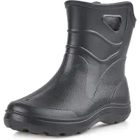 Ladeheid Heren Regenlaarzen - Gevoerd en Waterdicht Vederlicht - EVA - LA-KL-027m - Zwart - 40