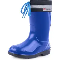 Ladeheid Kinder Regenlaarzen - Rubber - Hoog met Veters - PVC - Waterdicht – Blauw Zwart – 32 - LA-LMG-972-Kim