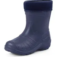 Ladeheid LA-KL-050 Kinder Regenlaarzen - Rubber - met Binnenschoen - EVA - Wasbare Binnenschoen - Donkerblauw - 25
