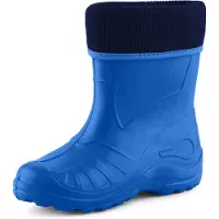 Ladeheid Kinder Regenlaarzen - Rubber - met Binnenschoen - EVA - Wasbare Binnenschoen - LA-KL-EVA-Kids - Blauw - 22