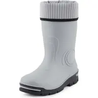 Ladeheid Kinder Regenlaarzen - Jongens Meisjes Antislip Zool - PVC - LA-RB-465 - Grijs - 25/26