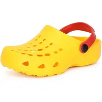Ladeheid Clogs Kinderen - Tuinschoenen - Lichte - Kinderschoenen - Meisjes - Jongens - Geel/Rood - 24/25 - LA-CA-FTKIDS