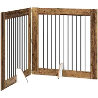 vidaXL Opvouwbaar hondenhekje met standaards 2 st Oud hout 200,5 cm