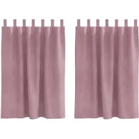 vidaXL Verduisterende gordijnen 2 st Donkerroze 140 x 140 cm Fluweel