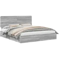 vidaXL Opbergbed met lade Grijs Sonoma 180 x 200 cm Bewerkt hout