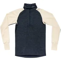 Devold of Norway - Thermokleding - Expedition Merino Silk Zip M Ink/Offwhite voor Unisex van Wol - Maat M - Wit