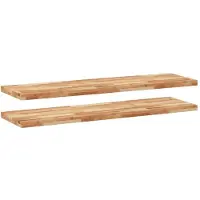 vidaXL Wandschappen 2 st zwevend olieafwerking 160x40x4 cm acaciahout
