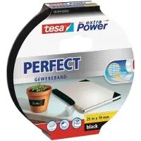 TESA PERFECT 56339-00002-01 Textieltape extra Power Zwart (l x b) 25 m x 19 mm 1 stuk(s)