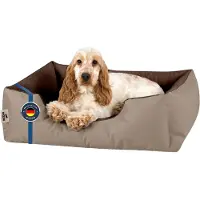BedDog hondenbed LUPI, hondenbank, hondenkussen, wasbaar, NAMIBSAND (beige/bruin), (M), ongeveer 70x55x18 cm