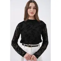 Bigdart Geprinte Flock Crew Neck Blouse