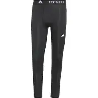 Adidas Sportbroek 'TECHFIT Compression Training 3-Stripes Long' zwart / offwhite