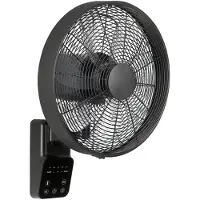CasaFan AIROS ECO DESIGN WALL SW Wandventilator 25 W (Ø x h) 40 cm x 540 mm Zwart Met afstandsbediening, Timer