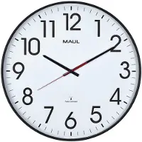 MAUL 9054890 Wandklok Zendergestuurd 47.7 cm x 54 mm Zwart Slepend uurwerk (geluidsloos)