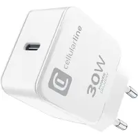 Cellularline USB-C Snellader 30W Power Delivery Wit