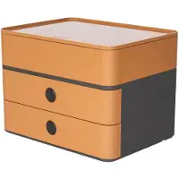 HAN Ladebox Allison Smart-Box Plus, 2 laden met scheidingswanden, Benodigdhedendoos, stapelbaar, ABS-kunststof, caramel-bruin