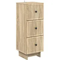 vidaXL Ladekast Sonoma Eiken 33 x 34,5 x 90 cm Bewerkt hout