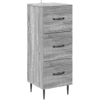 vidaXL Ladekast Grijs sonoma 33 x 34,5 x 89,5 cm Bewerkt hout