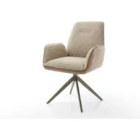 DELIFE Draaistoel Zoa-Flex materiaalmix mud kruisframe breed afwerking met titanium 360° draaibaar rocker-functie pocketveer kern