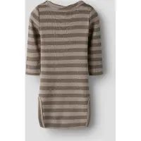 Name it BABY modal gestreepte romper - bruin Jongens/Meisjes Stretchkatoen Ronde hals - maat 50