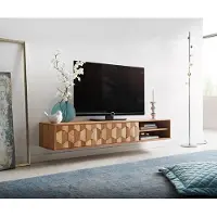DELIFE Tv-meubel Fevo 160 cm acacia naturel 2 deuren zwevend